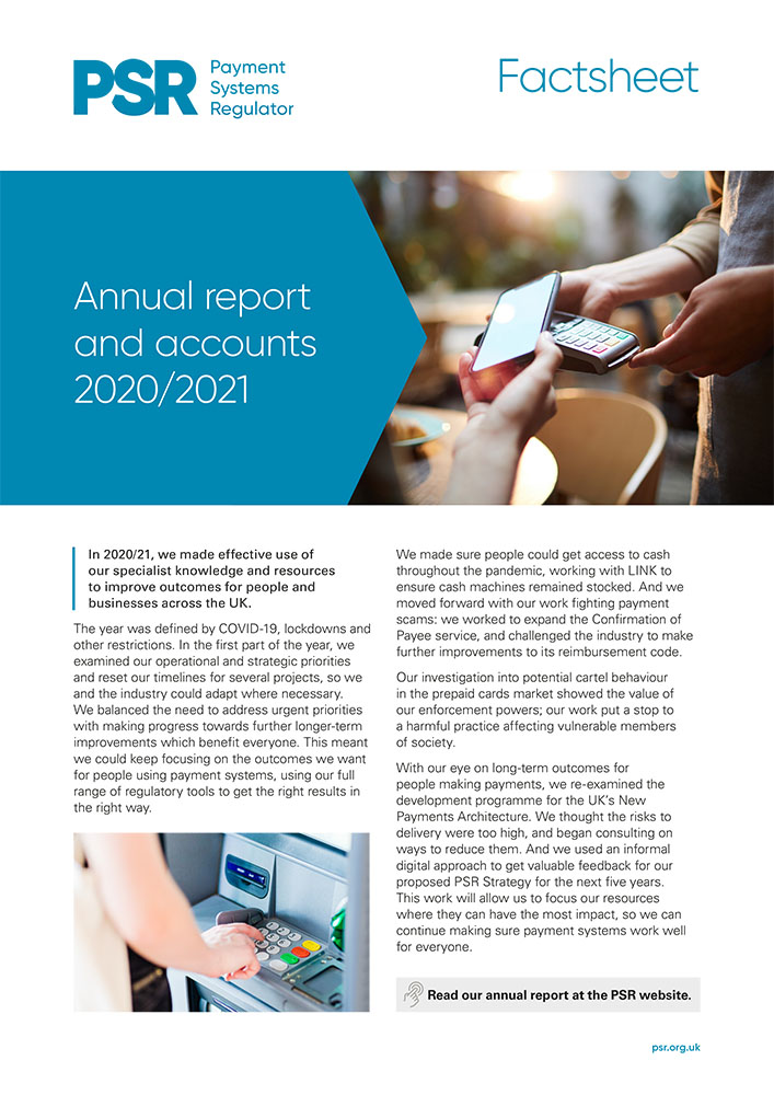 PSR AR 2020 21 Factsheet