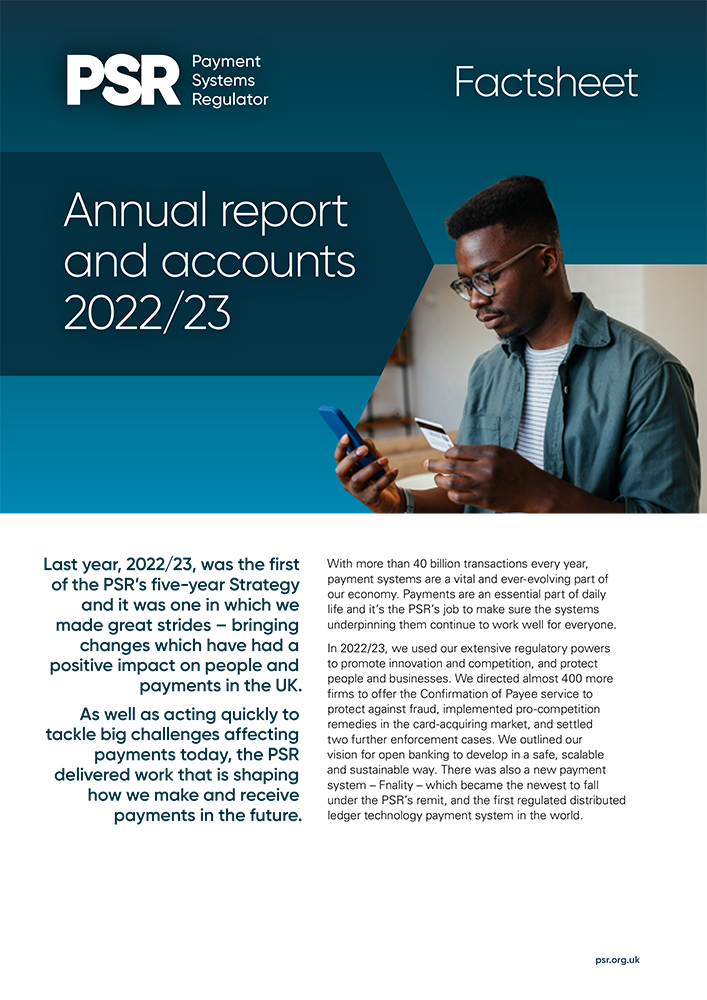 PSR Annual Report 2022 23 Factsheet